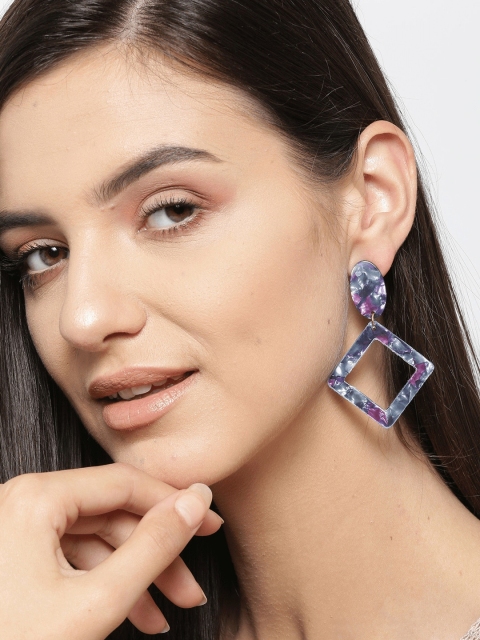 

Bellofox Purple Contemporary Drop Earrings