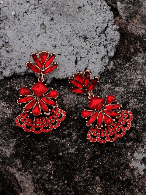 

Bellofox Red Contemporary Drop Earrings