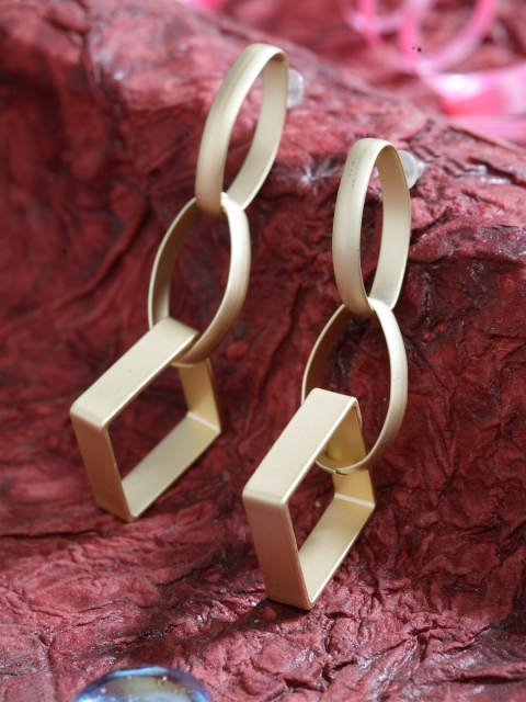 

DIVA WALK Gold-Plated Handcrafted Geometric Drop Earrings