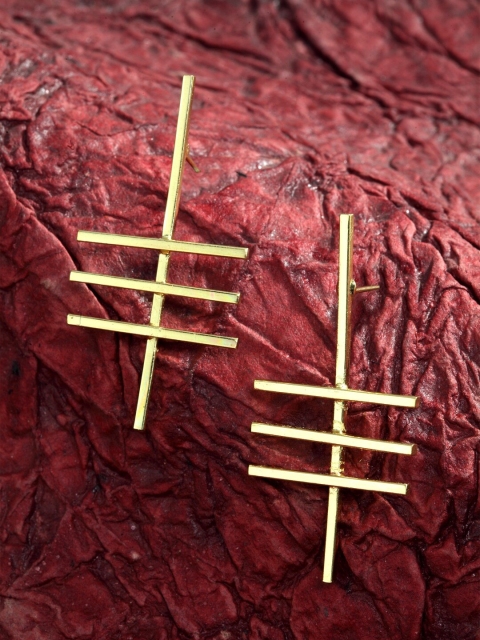 

DIVA WALK Gold-Plated Handcrafted Contemporary Drop Earrings