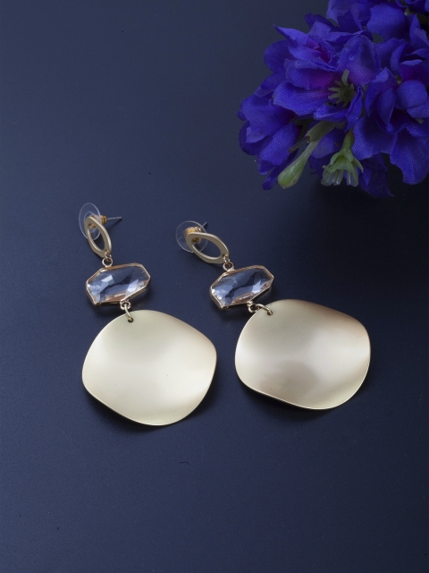 

DIVA WALK Gold-Plated & Transparent Handcrafted Contemporary Drop Earrings