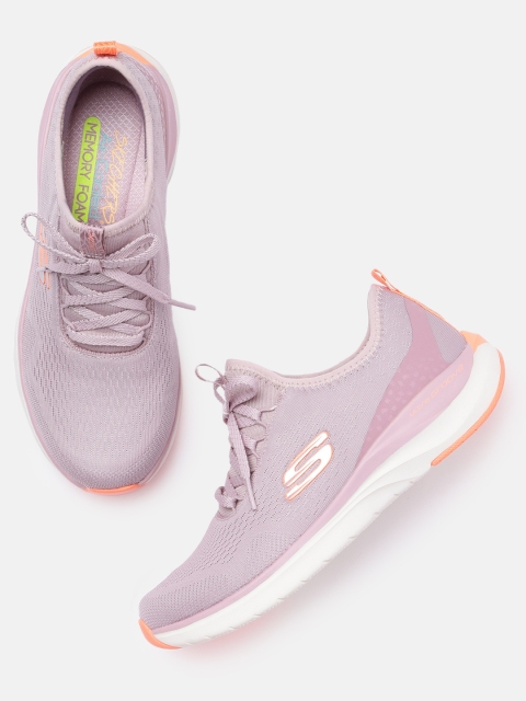 

Skechers Women Lavender & Pink Solid Regular Ultra Groove-Quick Advantage Sneakers