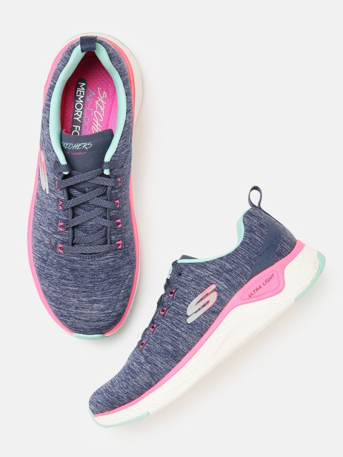 

Skechers Women Navy Blue & Pink Solid Regular Solar Fuse - Motion Sensor