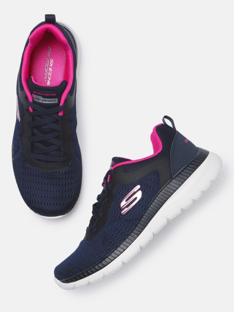 

Skechers Women Navy Blue Woven Design Sneakers