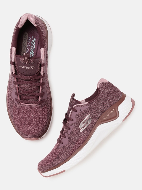 

Skechers Women Mauve & Brown Solid Regular Solar Fuse - Brisk Escape Sneakers