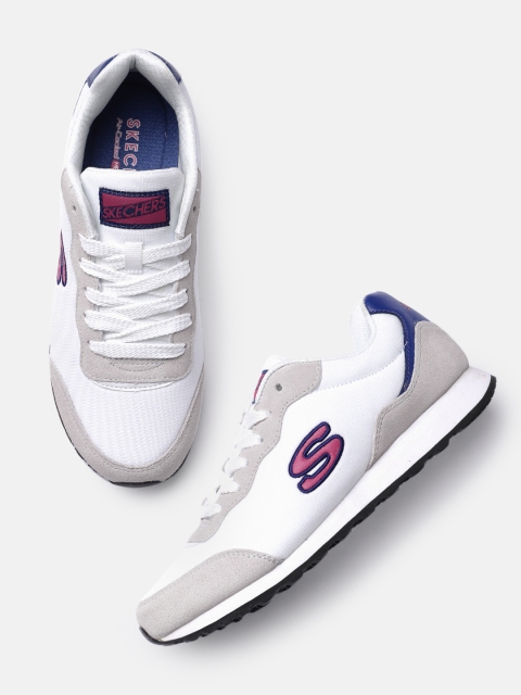 

Skechers Women White OG 85-VIBE'IN Textured Sneakers