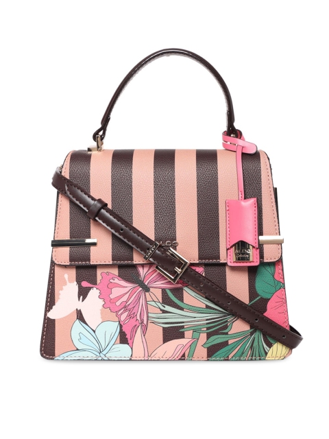 

ALDO Brown Printed PU Structured Satchel