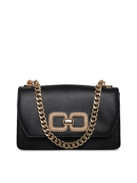 

ALDO Black Embellished PU Swagger Sling Bag