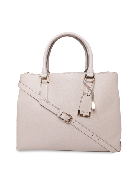 

ALDO Beige PU Structured Handheld Bag