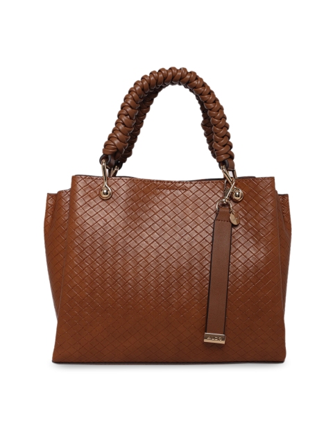 

ALDO Brown PU Structured Handheld Bag