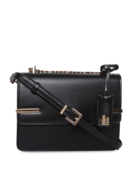 

ALDO Black PU Structured Sling Bag