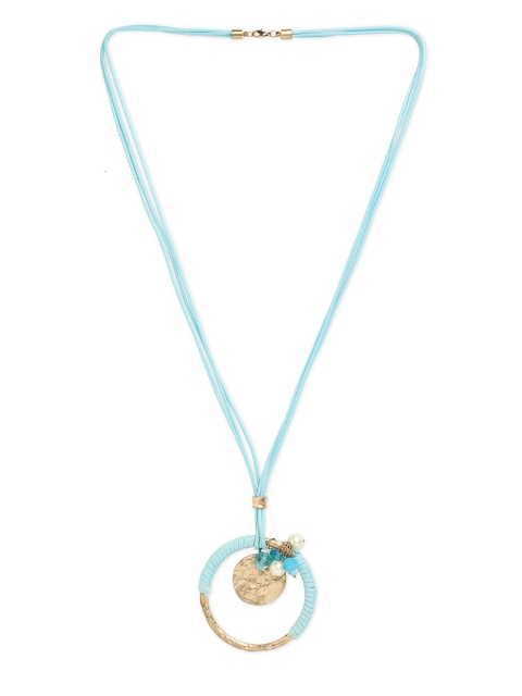 

Blisscovered Women Gold-Toned & Turquoise Blue Necklace