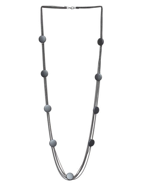

Blisscovered Men Black Artificial Beads Studded Necklace