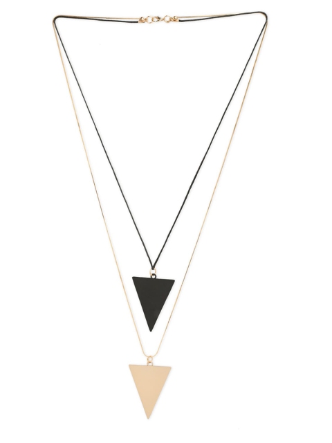 

Blisscovered Women Black & Gold Layered Necklace