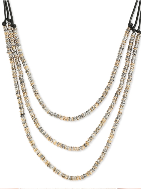 

Blisscovered Women Black & Gold-Toned Beaded Layered Necklace