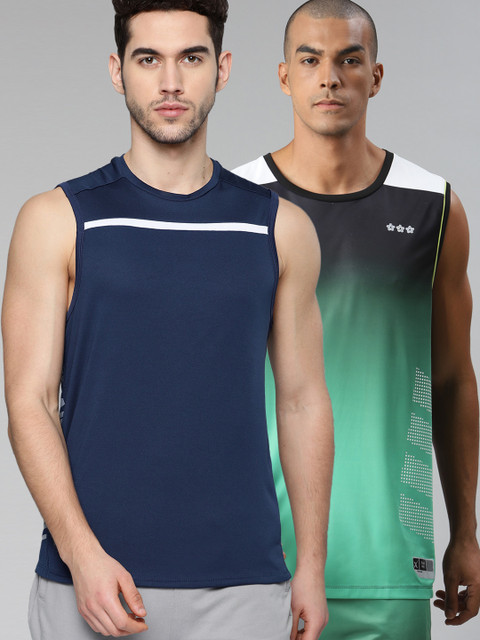 

HRX by Hrithik Roshan Men Pack of Training T-shirt & Basketball T-shirt, Green