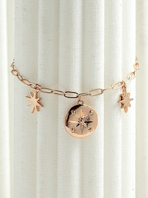 

CRZ Women Gold Plated Charms Bracelet