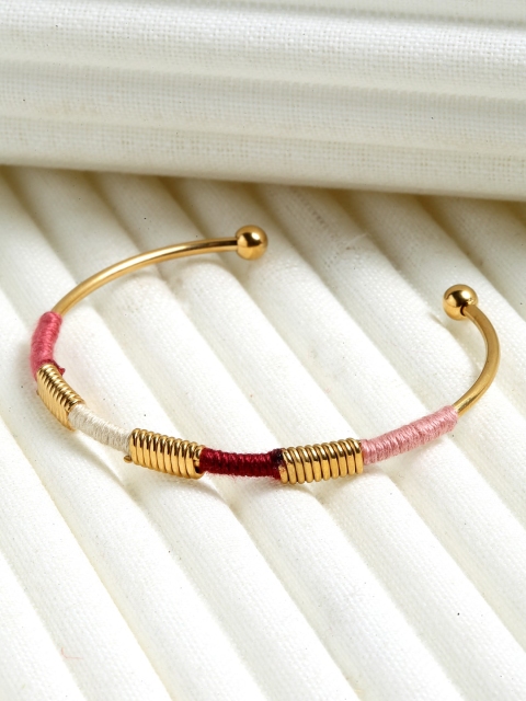 

CRZ Women Gold- Toned & Plated Handcrafted Cuff bracelet