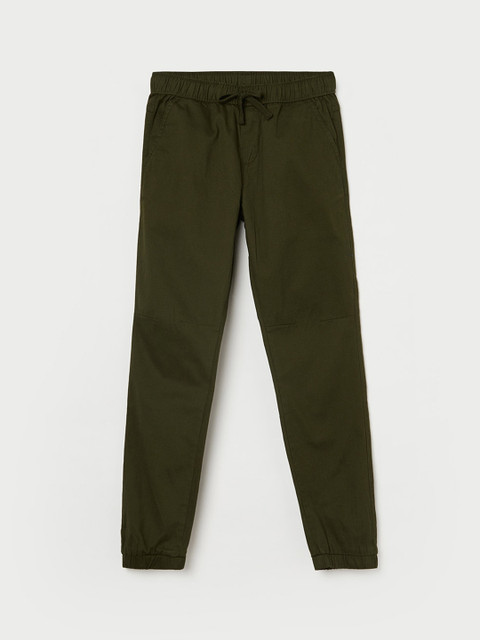 

Fame Forever by Lifestyle Boys Olive Green Slim Fit Joggers