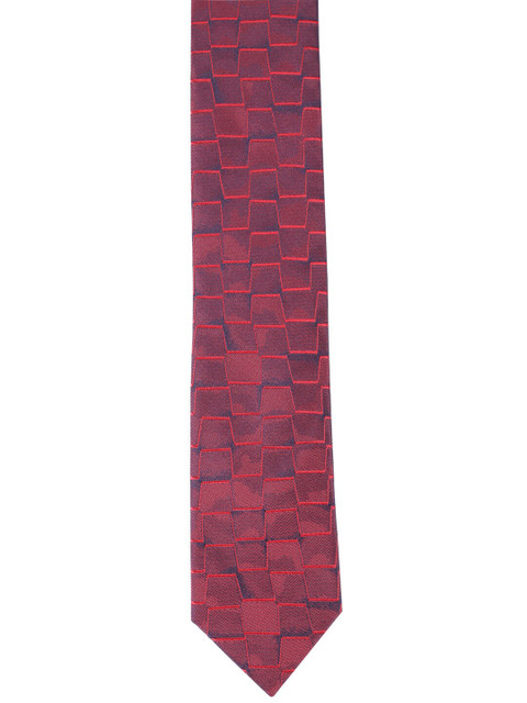 

Alvaro Castagnino Men Maroon & Navy Blue Woven Design Broad Tie