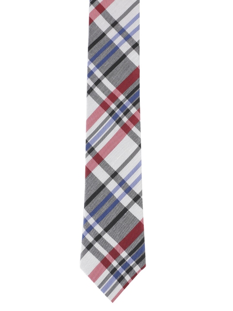 

Alvaro Castagnino Men Grey & White Striped Broad Tie