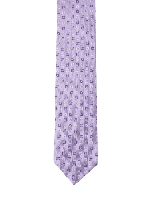 

Alvaro Castagnino Men Purple & White Woven Design Broad Tie