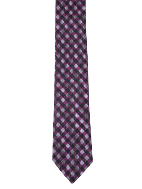 

Alvaro Castagnino Men Purple & Grey Printed Skinny Tie