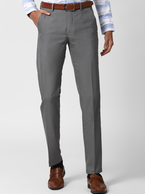 

Peter England Men Grey Slim Fit Formal Trousers