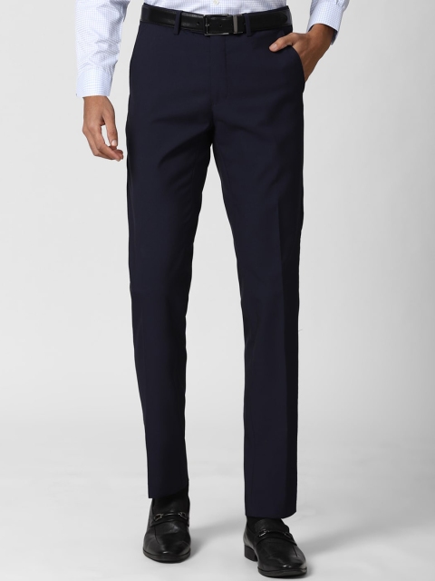 

Peter England Men Navy Blue Slim Fit Formal Trousers