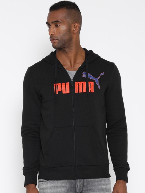 

Puma Black Printed Hooded Sweatshirt