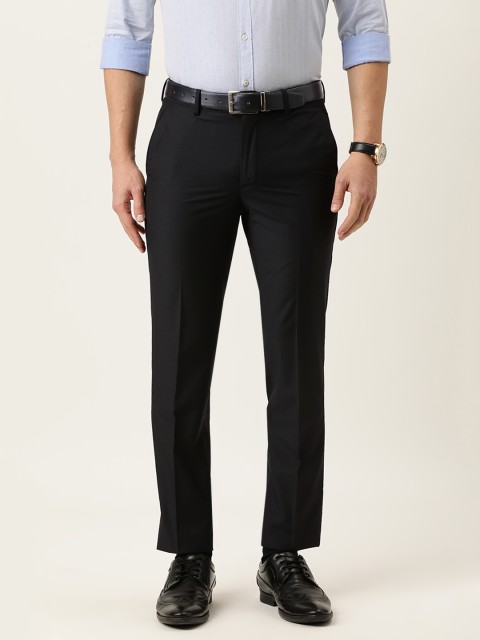 

Peter England Men Black Solid Neo Slim Fit Formal Trousers