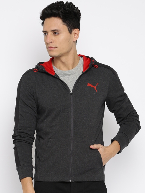 

PUMA Charcoal Grey STRETCHLITE FZ Slim Fit Hooded Sweatshirt