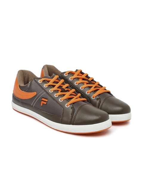 

FILA Men Coffee Brown Solid Regular Carmelo Sneakers