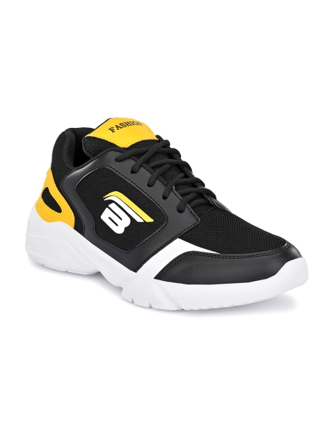 

BUCIK Men Black Synthetic Leather Running Non-Marking Shoes