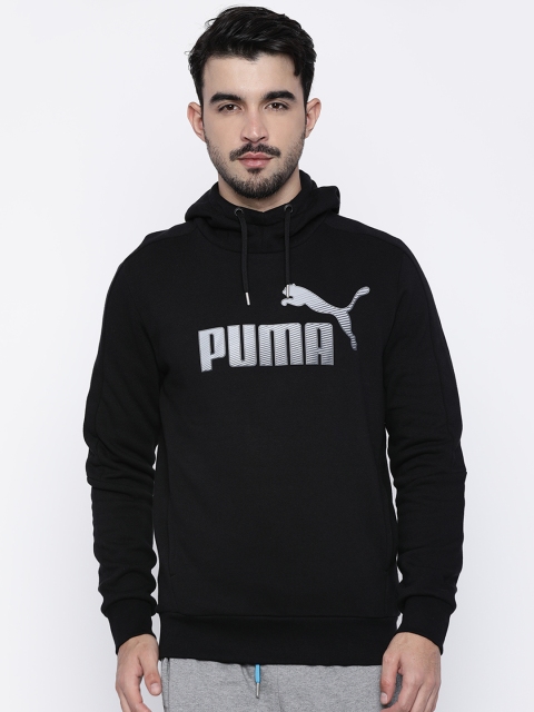 

Puma Men Black Printed Hooded Sweatshirt