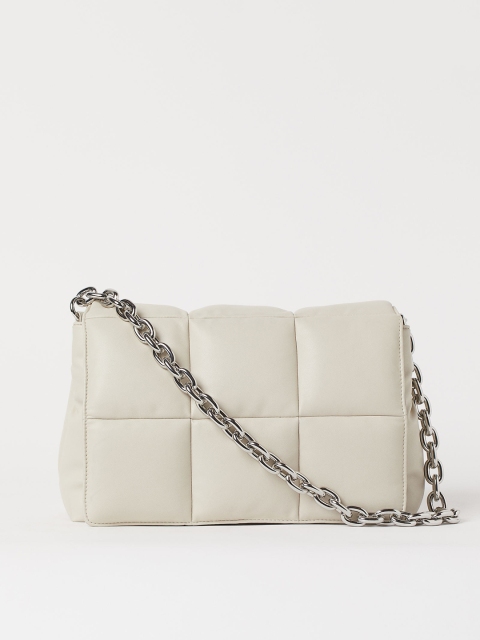 

H&M Beige Quilted shoulder bag