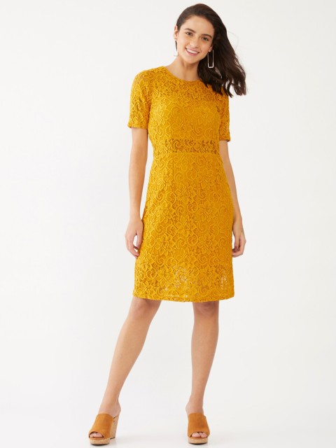 

Zink London Yellow & marmalade Dress