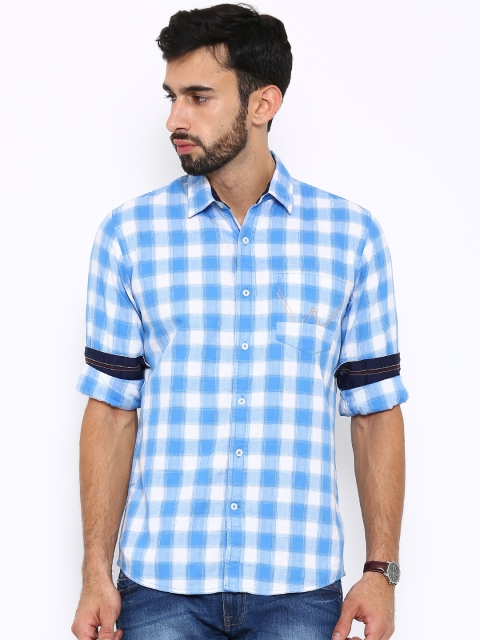 

Wrangler Blue & White Checked Casual Shirt
