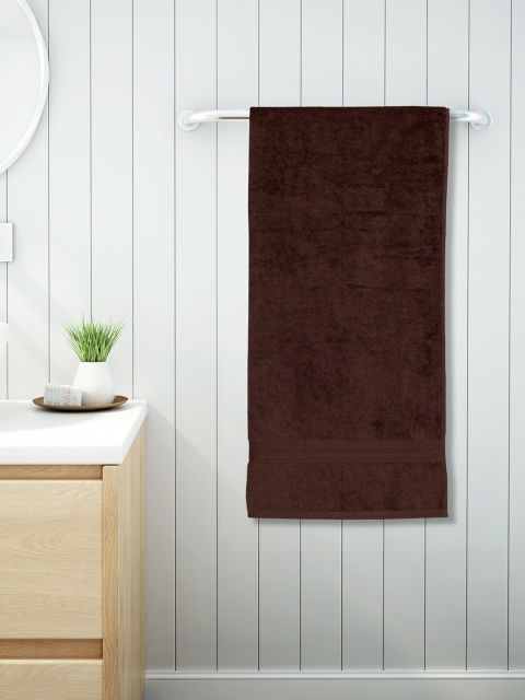 

SPACES Brown Solid Cotton 480 GSM Bath Towel