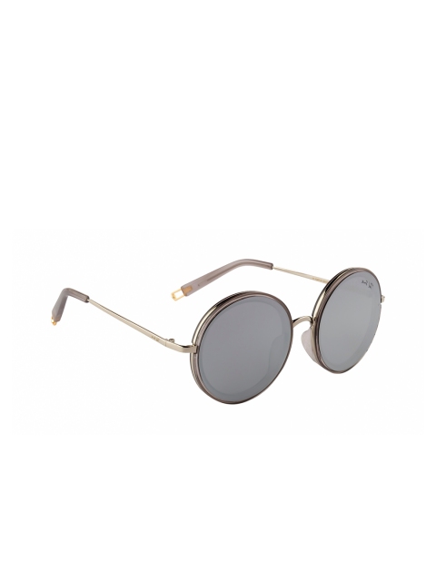 

Ted Smith Women Mirrored Round Sunglasses, Silver