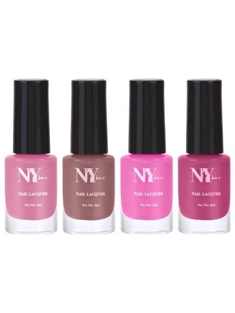 

NY Bae Pack of 4 Nail Lacquer - Lavender You, Mauve Magic, Orchid Chic, Pink Flip, Multi