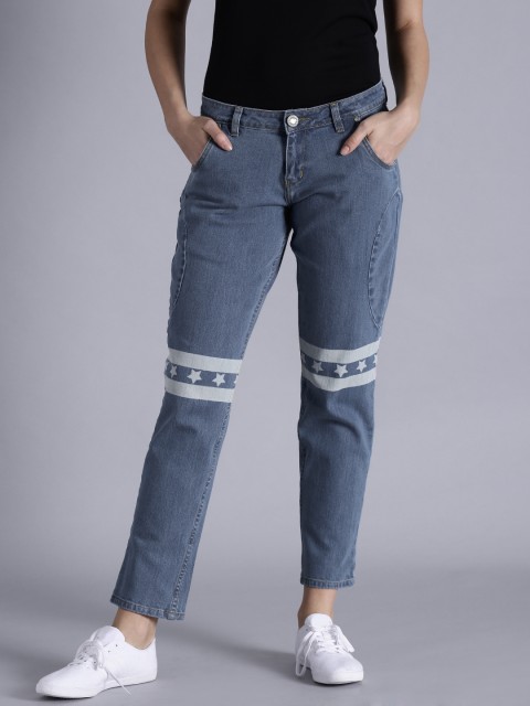 

Kook N Keech Marvel Women Blue Regular Fit Printed Stretchable Jeans