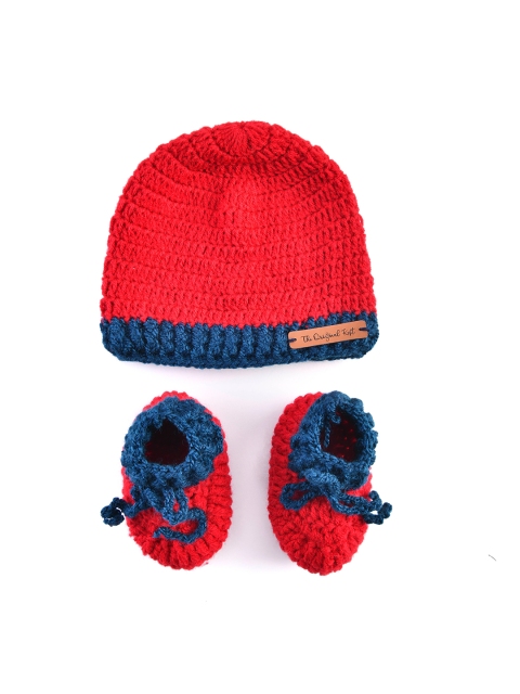 

The Original Knit Unisex Kids Red Handmade Cap & Socks