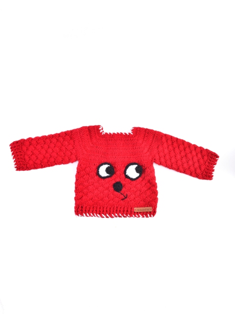 

The Original Knit Unisex Kids Handmade Knitted Red Pullover
