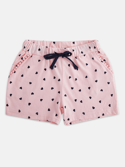 

Pantaloons Junior Girls Pink Printed Regular Shorts