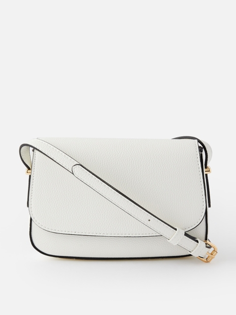 

Accessorize White PU Structured Sling Bag