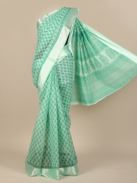 

Pothys Green Ethnic Motifs Zari Saree
