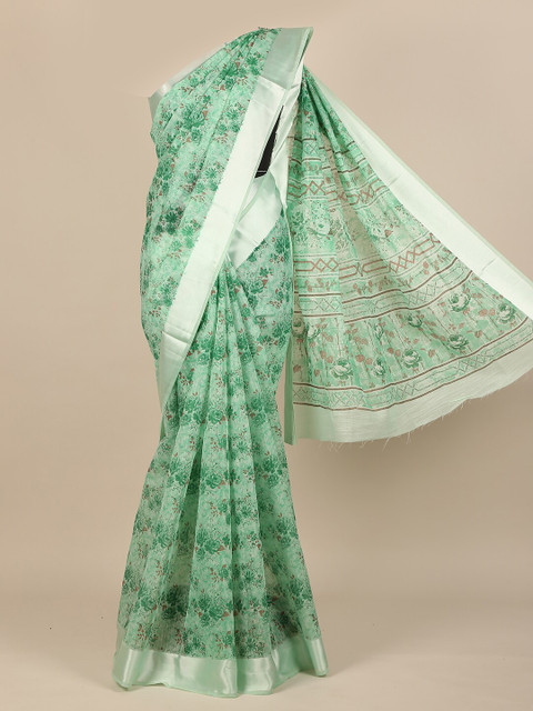 

Pothys Green Floral Saree