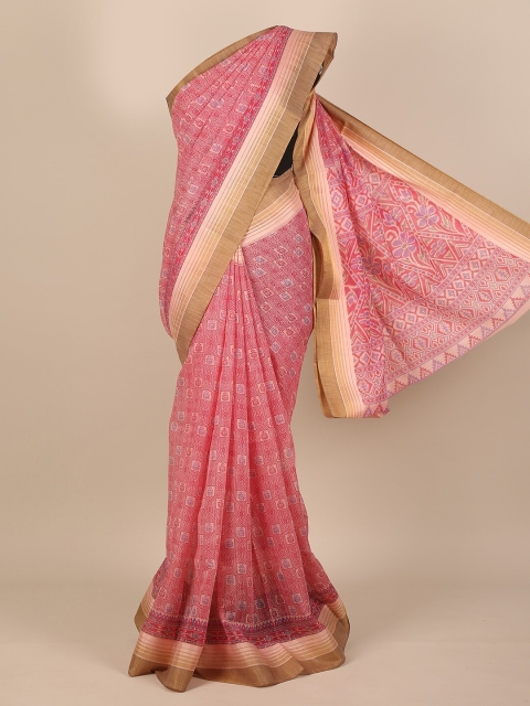 

Pothys Pink & Purple Ethnic Motifs Saree