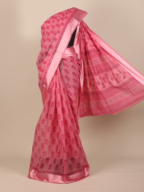 

Pothys Pink & Rose Floral Saree